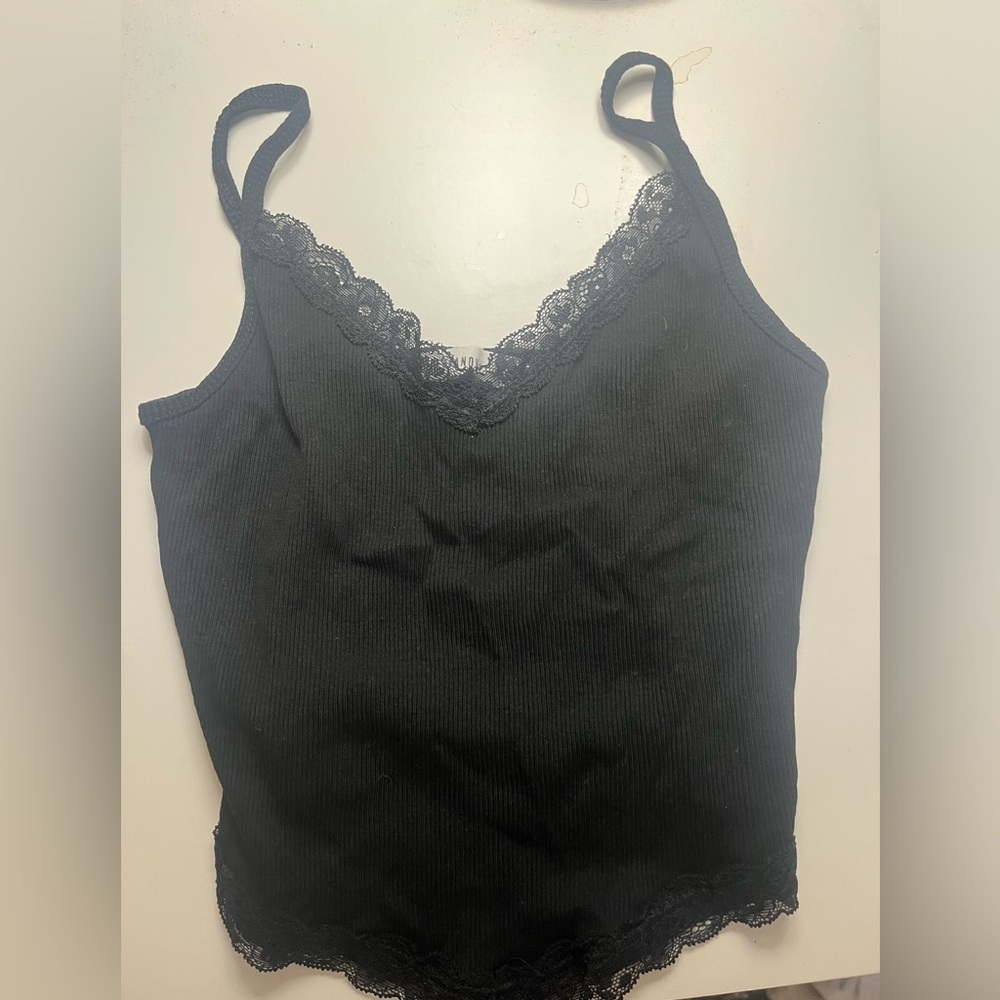 Black Lace Tank Top~ Size XS